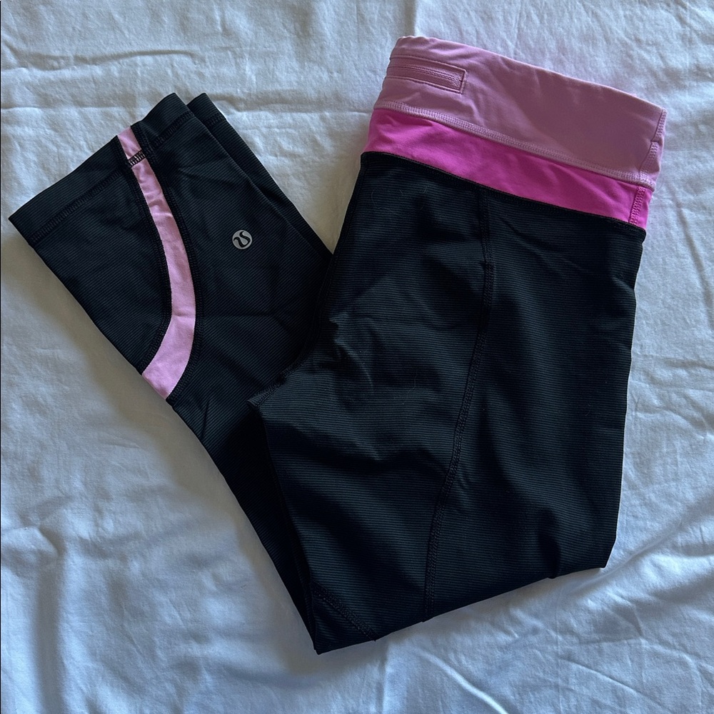 Black and Pink Lululemon leggings